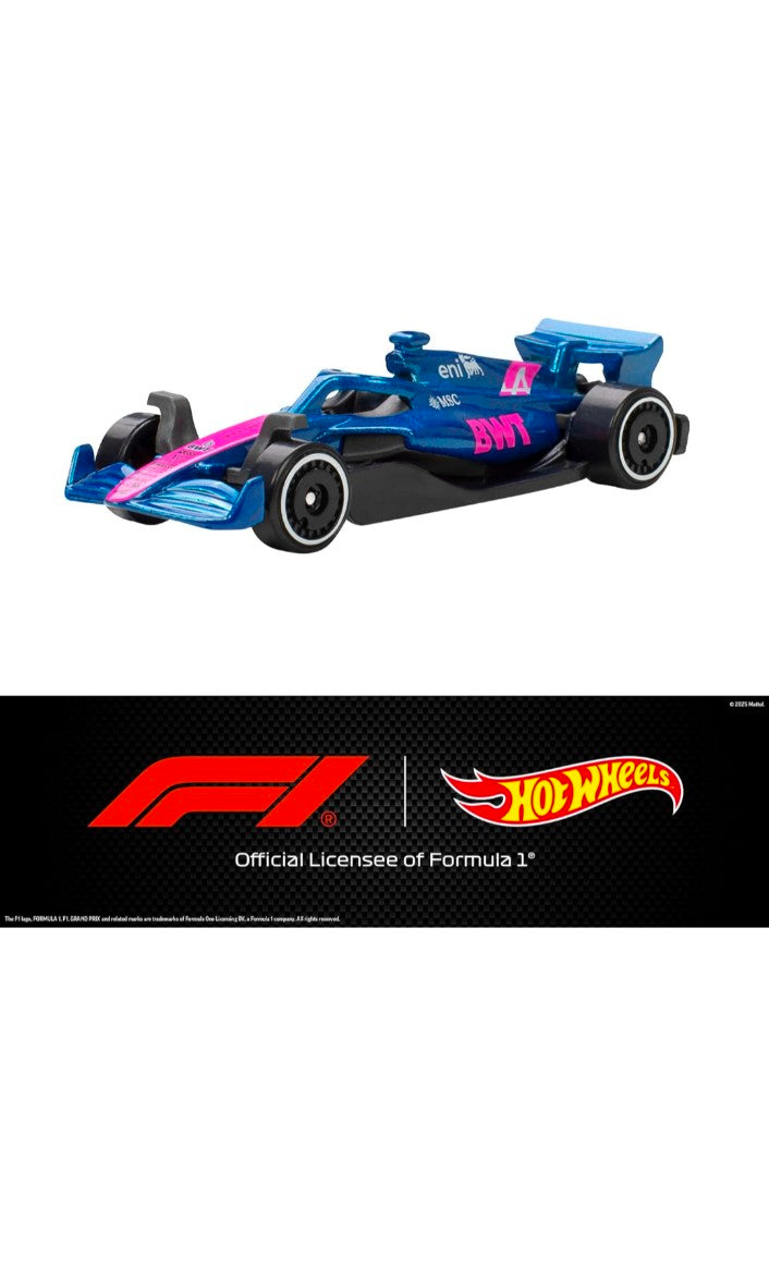 Hot Wheels 1:64 Scale 5-Pack Formula 1 Die-Cast Toy Cars, Set of 5 Officially Licensed, Collectible F1 Race Cars for Play or Display